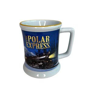 The Polar Express Mug 3D With Gold Rim BELIEVE Coffee Hot Chocolate Christmas
